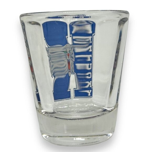 University of Kentucky Optic Shot Glass Wildcat Logo NWOT 1oz Ribbed Man Cave - Picture 3 of 5